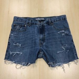 Levi Strauss Signature Skinny Cut Off Jean Shorts